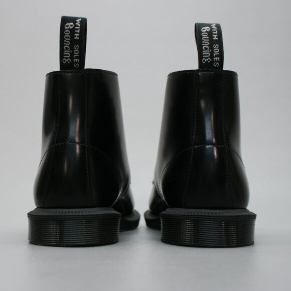 Dr. Martens Ladies 6 Emmeline Polished Smooth Black Leather Ankle Boots 16701001 - Picture 4 of 11